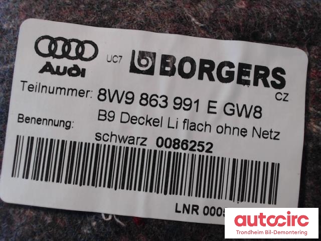 Innredning diverse til Audi A4, Allroad 2016-->> (Type II) (B9) (B9) (..|8W9863991E|8W9863991B|)