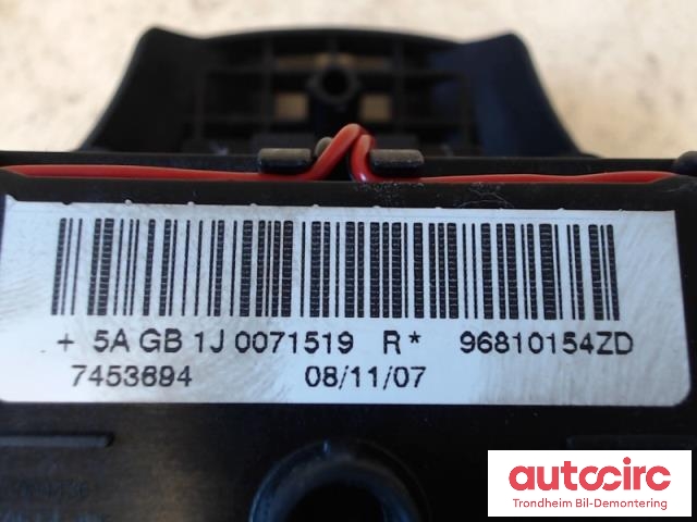 Airbag rattpute til Peugeot 308 2007-2011 (Type I, Fase 1) (..|96810154ZD|4112LA|)