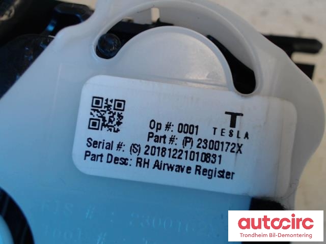 Varmeapparat diverse til Tesla Model 3 2018-2023 (Fase 1)  (2300172X|2300172X|)