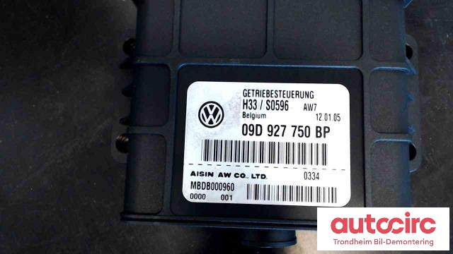 Styreenhet girkasse til VW Touareg 2003-2007 (Type I, Fase 1)  (..|09D927750BP|09D927750DQ|)