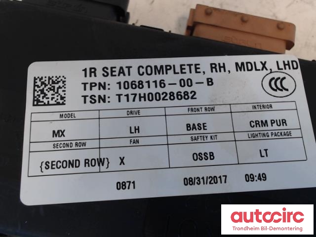 Styreenhet diverse til Tesla Model X 2016-->> (1068116-00-B|1068116-00-B|)