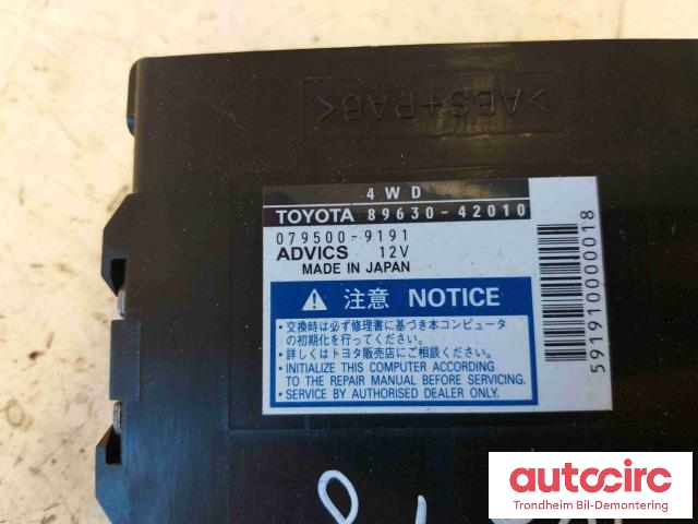 Styreenhet 4WD til Toyota RAV4 2006-2009 (Type III, Fase 1)  (ADVICS|8963042010|89630-42010|079500-9191)