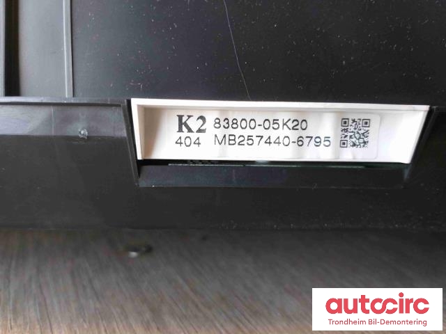 Instrumentpanel til Toyota Avensis 2009-2015 (Type III, Fase 1)  (..|83800-05K20|8380005K20|MB257440-6795)