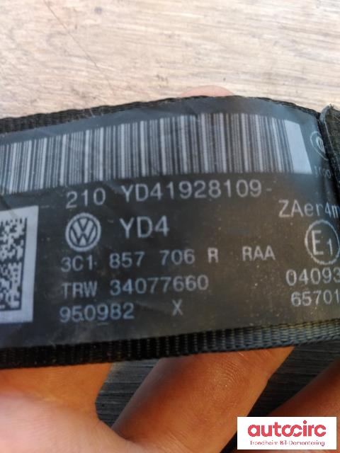 Sikkerhetsbelte foran høyre til VW CC 2008-2012 (PASSAT CC) (PASSAT CC) (..|3C1857706R|)