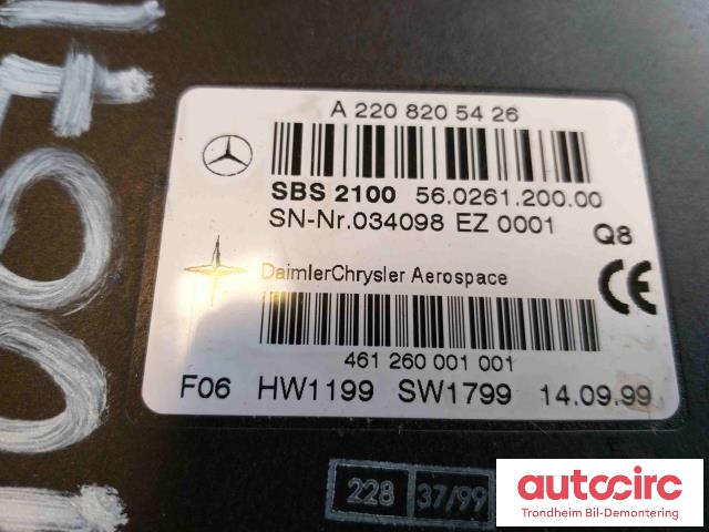 Styreenhet diverse til Mercedes S-Klasse 1999-2005 (W220) (W220) (..|A2208205426|A2038203326|)