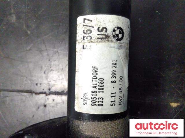 Støtfangerdemper foran til BMW Z3 1996-2002 (E36/8 & E36/8) (E36/8 & E36/8) (SUSPA|8399202|51118399202|)