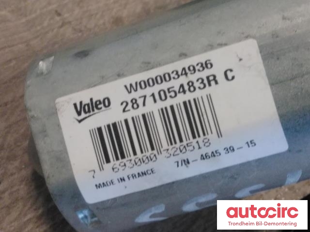 Viskermotor bakrute til Renault Zoe 2013-2019 (Fase 1)  (VALEO|287105483R|W000034936|)