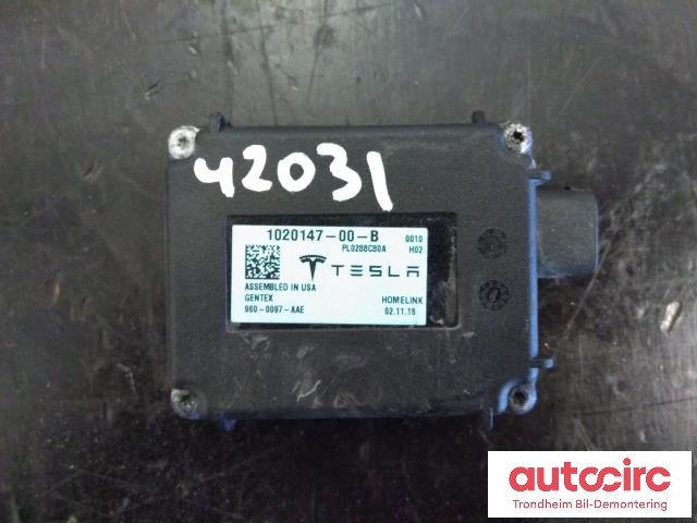 Styreenhet diverse til Tesla Model X 2016-->> (GENTEX|1020147-00-B|)