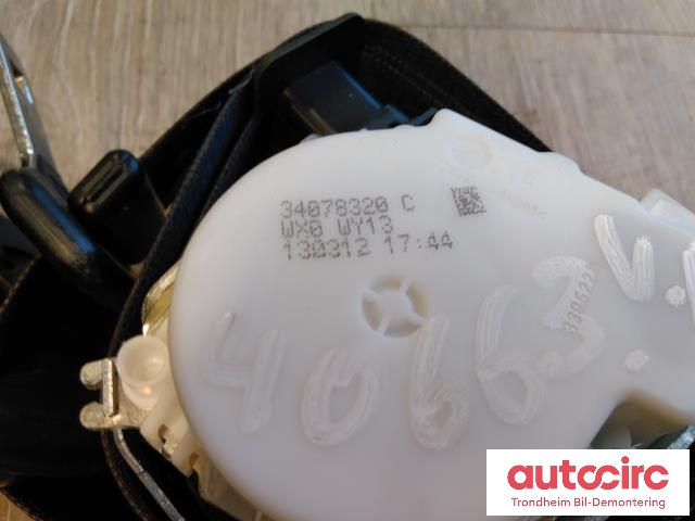 Sikkerhetsbelte foran venstre til BMW 3-Serie 2012-2018 (F30/F31/F34) (F30/F31/F34) (..|34078320|7243307|72117243307)