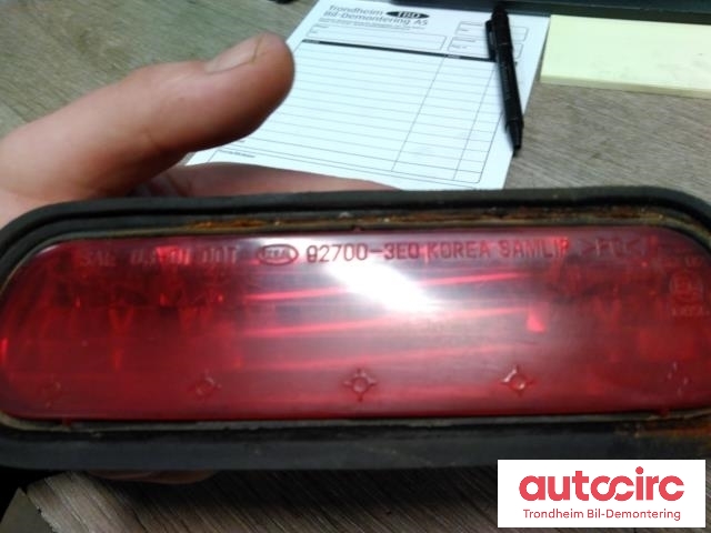 Baklykt bremselys bakrute til Kia Sorento 2003-2009 Type I  (..|92700-3E0|927003E000|)