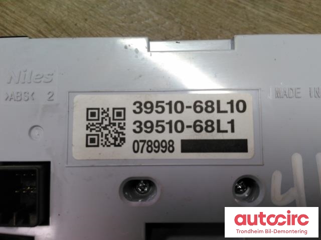 Varmeapparat betjening til Suzuki Swift 2011-2017  (NILES|3951068L00BKZ|39510-68L10|39510-68L1)