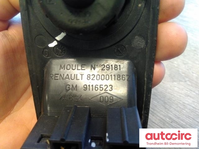 Bryter ruteheis førerdørspanel til Opel Vivaro A 2006-2014  (..|8200011867|9116523|93858018)