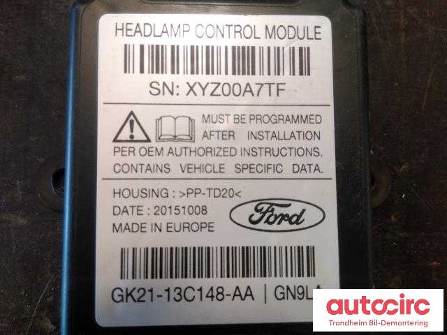 Styreenhet xenon/ballast til Ford Transit Custom 2013-2023 (Type I)  (..|GK21-13C148-AA|GK21-13C148-AB|2350856)