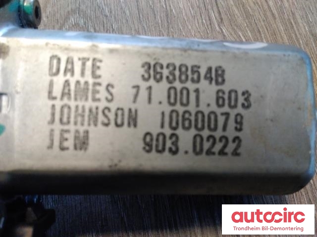 Ruteheis, kun motor, høyre bak til BMW 3-Serie 2005-2011 (E90/E91/E92/E93) (E90/E91/E92/E93) (LAMES|71001603|6927026|67626927026)