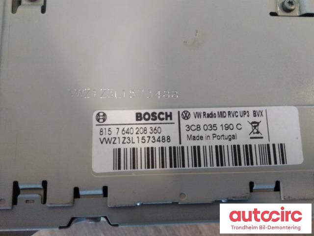 Bilstereo navigasjon til VW Sharan 2010-->> (Type II)  (BOSCH|3C8035190C|7640208360|3C8057190C)