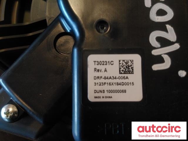 Varmeapparat motor til Tesla Model 3 2018-2023 (Fase 1)  (TESLA|DRF-84A34-006A|T30231C|)