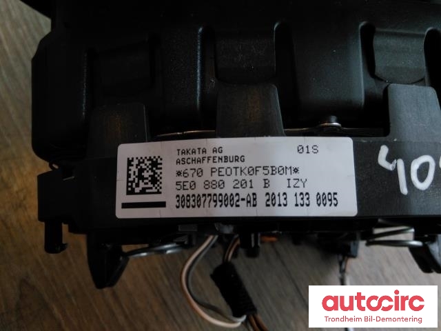 Airbag rattpute til Škoda Octavia 2013-2016 (Type III, Fase 1)  (..|5E0880201B|5E0880201A|)