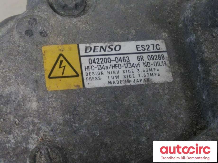 Aircondition kompressor hybrid til Lexus IS 2013-2020 (Type III) (XE30) (XE30) (DENSO|88370-33020|8837033020|042200-0463)
