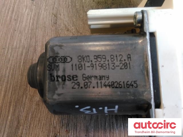 Ruteheis, kun motor, høyre bak til Audi A6 2011-2014 (Type IV, Fase 1) (C7) (C7) (BROSE|8K0959812A|942886-100|)