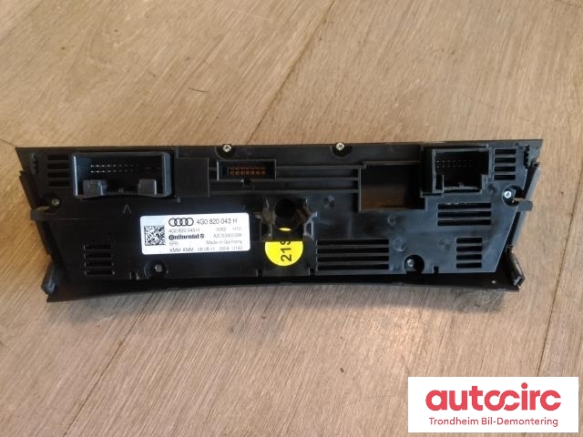 Varmeapparat betjening til Audi A6 2011-2014 (Type IV, Fase 1) (C7) (C7) (CONTINENTAL|4G0820043H|A2C53400296|)