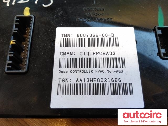 Styreenhet diverse til Tesla Model S 2013-2016 (Fase 1)  (..|6007366-00-B|C101FPCBA03|)