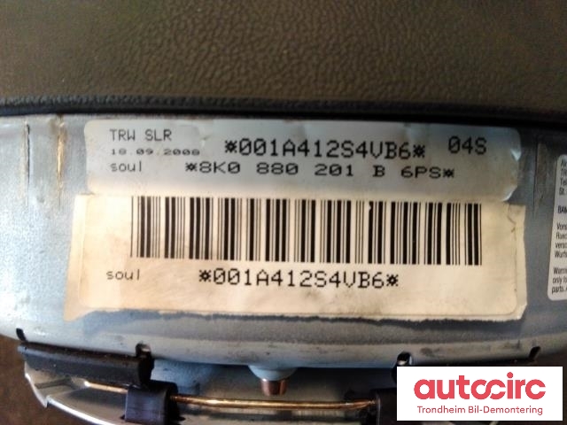 Airbag rattpute til Audi A4 2007-2014 (Type IV) (B8) (B8) (TRW|8K0880201B|8K0880201|)