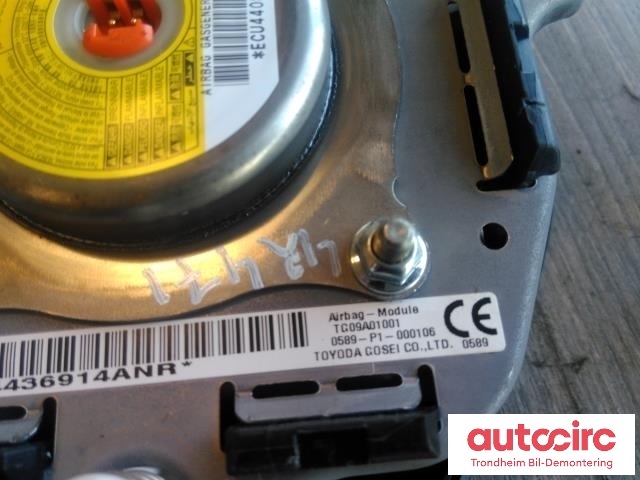 Airbag rattpute til Toyota RAV4 2013-2015 (Type IV, Fase 1)  (..|4513042201C0|45130-42201-C0|)