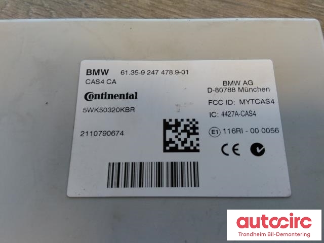 Styreenhet diverse til BMW X3 2010-2017 (F25) (F25) (CONTINENTAL|61359247478|5WK50320KBR|61356809372)