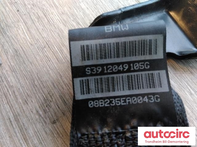 Sikkerhetsbelte bak venstre til BMW X6 2008-2014 (E71/E72) (E71/E72) (..|S3912049105G|608913600A|72119120491)