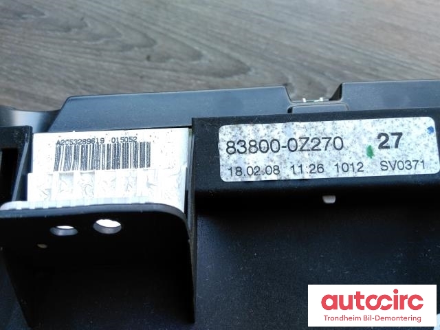 Instrumentpanel til Toyota Corolla 2007-2013  (SIEMENS/VDO|838000Z270|A2C53289619|A2C53245066)