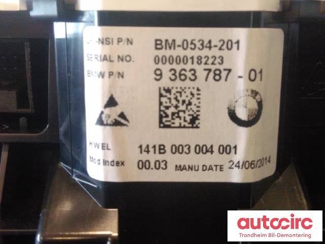 Instrumentpanel til BMW i3 2013-2022  (..|9363787|673794-11|62105A08590)