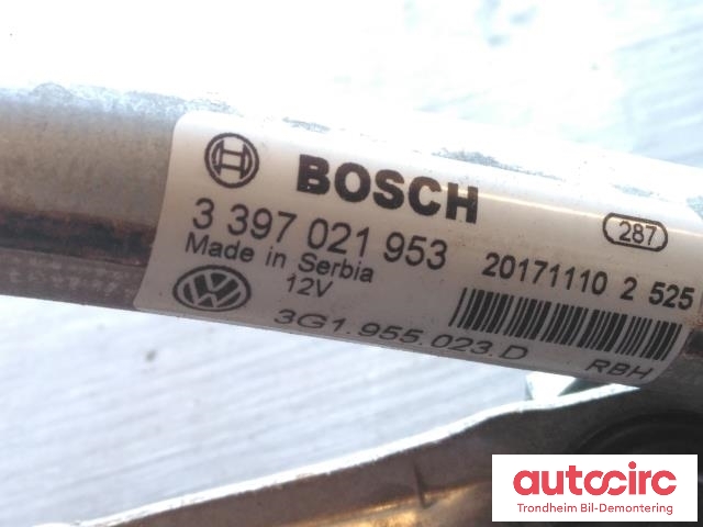 Viskeroverføring til VW Passat 2015-2019 (Fase 1) (B8) (B8) (BOSCH|3G1955023D|3397021953|)