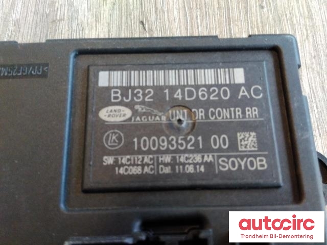 Styreenhet dør høyre bak til Land Rover Discovery 2009-2017 (Type IV)  (..|BJ3214D620AC|1009352100|LR044071)