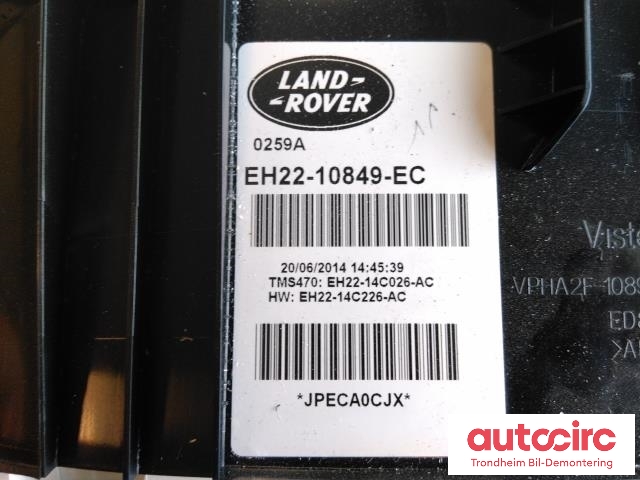 Instrumentpanel til Land Rover Discovery 2009-2017 (Type IV)  (VISTEON|EH22-10849-EC|VPHA2F-10894-A|LR051724)