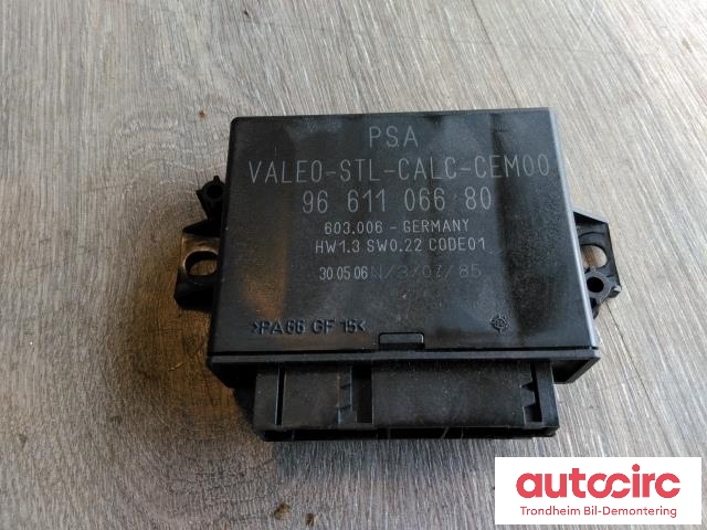 Styreenhet parkering til Citroën C6, 2006-2008 (VALEO|9661106680)