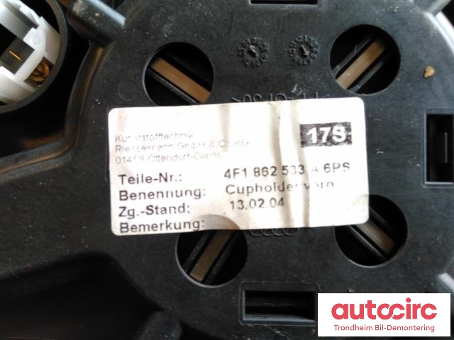 Dashbord koppholder til Audi A6 2005-2008 (Type III, Fase 1) (C6) (C6) (..|4F1862533A|4F1862533C|)