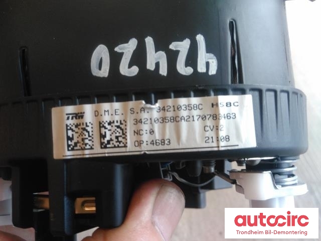 Airbag rattpute til Opel Astra K 2015-->>  (TRW|39042463|34210358C|34193239D)