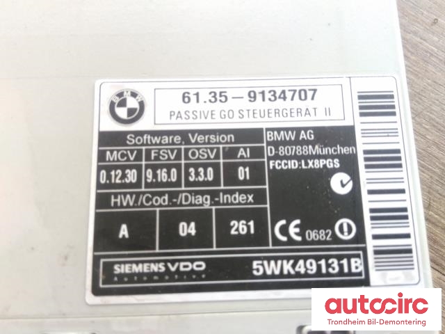 Styreenhet diverse til BMW X5 2007-2013 (E70) (E70) (SIEMENS|9134707|61359134707|5WK49131B)