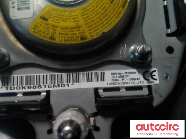 Airbag rattpute til Mazda 6 2013-2015 (Type III, Fase 1)  (..|GHP957K00A|GHP9-57-K00A|)
