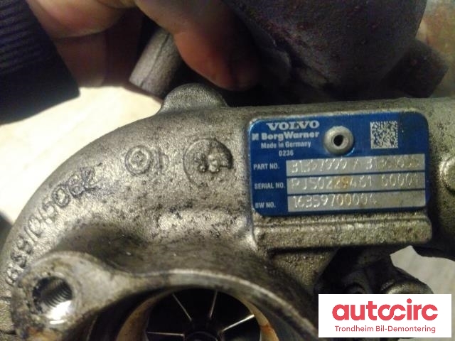 Turbo til Volvo XC60 2014-2017 (Type I, Fase 2) (BORG WARNER|31397999|36050834|16359700004)