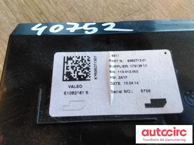 Styreenhet klima/aircondition til BMW i3 2013-2022  (VALEO|9362713|E1082161|64119874189)