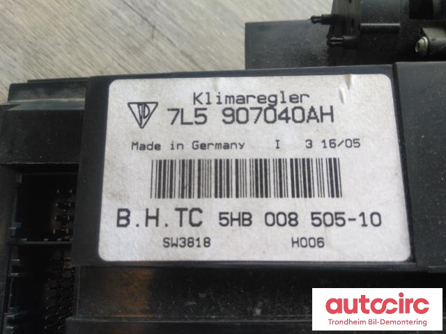 Varmeapparat betjening til Porsche Cayenne 2002-2006 (Fase 1) (9PA) (9PA) (..|7L5907040AH|5HB008505-10|95565310308)