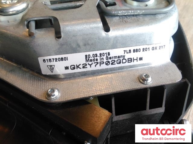 Airbag rattpute til Porsche Cayenne 2002-2006 (Fase 1) (9PA) (9PA) (..|7L5880201GK|61572801|95580307430)