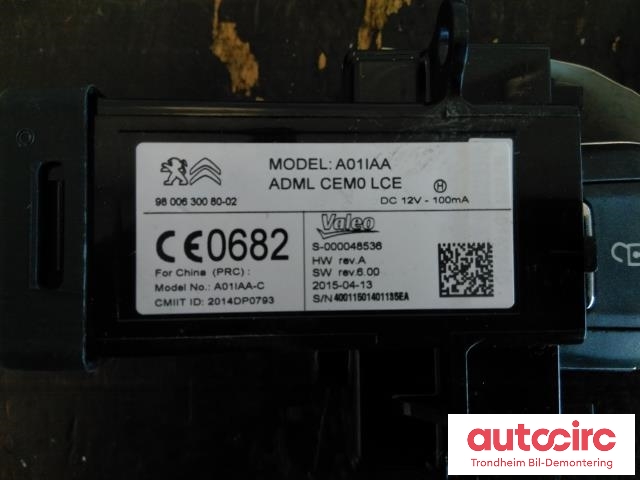 Tenningslås til Citroën C4, Picasso 2013-2018 (Type II)  (VALEO|9800630080|)