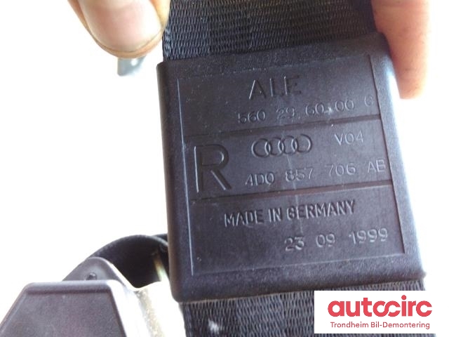 Sikkerhetsbelte foran høyre til Audi A8 1995-2002 (Type I) (..|4D0857706AB|)