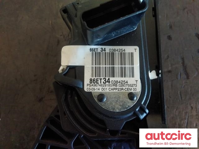 Pedal gass til Peugeot 308 2013-2021 (Type II)  (BOSCH|9674829180|0280755273|)