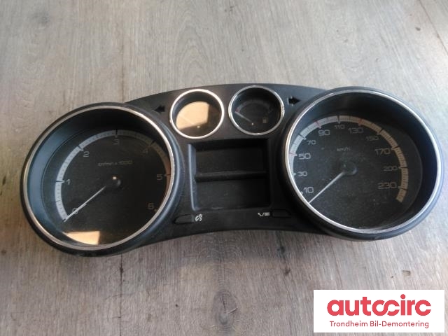 Instrumentpanel til Peugeot 308 2007-2011 (Type I, Fase 1) (..|9665107480|503001550310|610335)