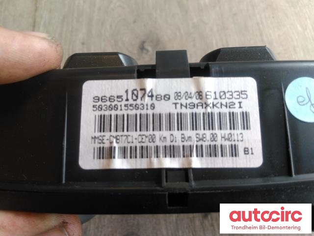 Instrumentpanel til Peugeot 308 2007-2011 (Type I, Fase 1) (..|9665107480|503001550310|610335)