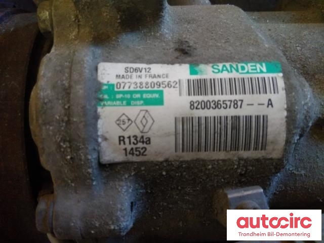 Aircondition kompressor til Renault Modus 2006-2008  (SANDEN|8200365787|R134A1452|8200953359)