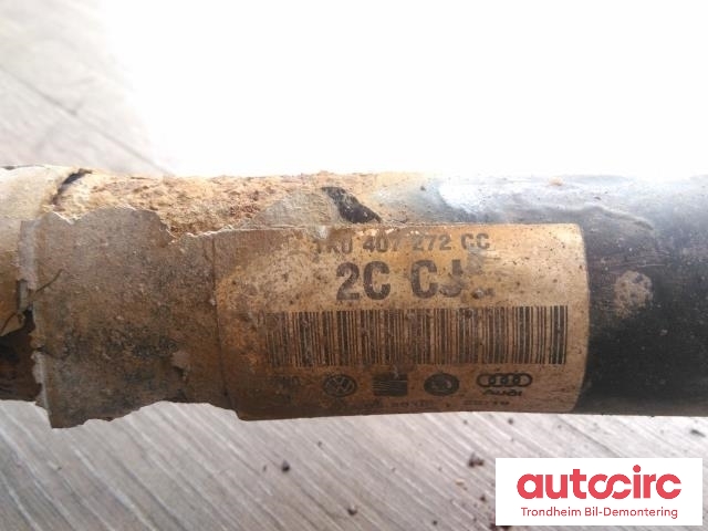 Drivaksel høyre foran, diesel/manuell til Audi A3 2009-2012 (Type II, Fase 2)  (..|1K0407272CC|5Q0407272FF|1K0407452DX)